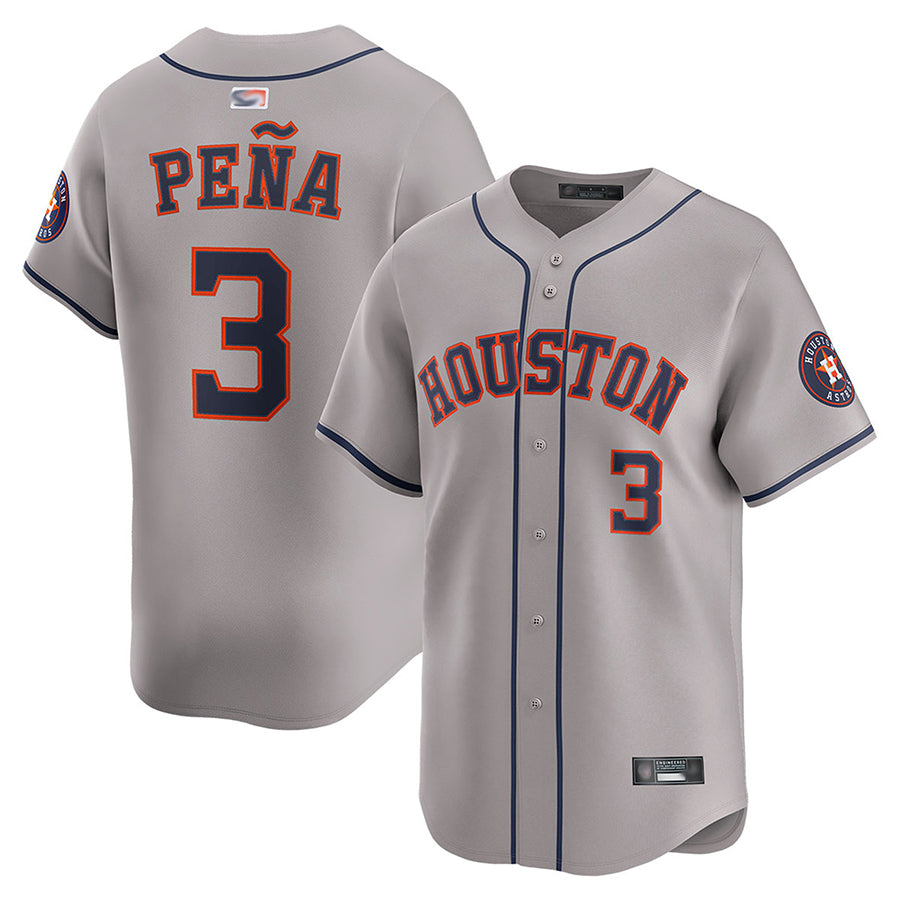 H.Astros #3 Jeremy Pena Player Gray Road Limited Baseball product image 1
