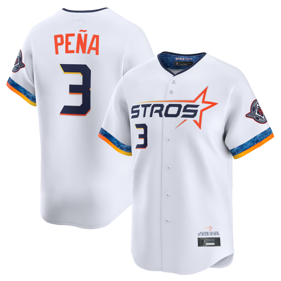 H.Astros #3 Jeremy Pe?a Player White City Connect Limited product image 1
