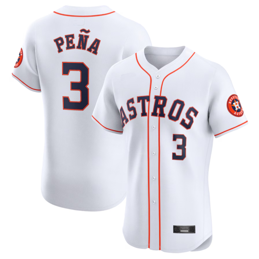 H.Astros #3 Jeremy Pe?a Player White Home Elite Baseball product image 1