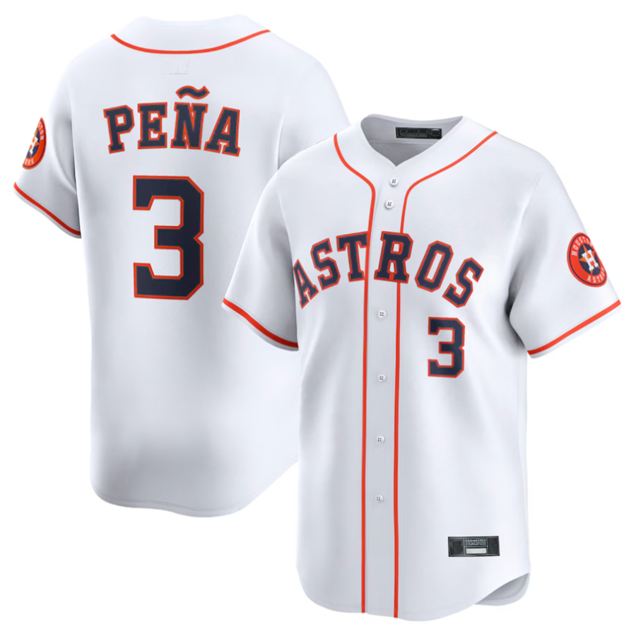H.Astros #3 Jeremy Pe?a Player White Home Limited Baseball product image 1