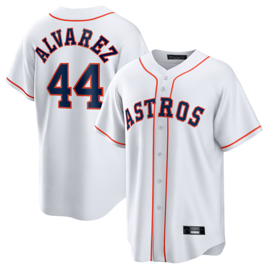 H.Astros #44 Yordan ¡§¡élvarez Player White Home Replica product image 1