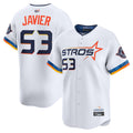 H.Astros #53 Cristian Javier Player White City Connect Home product image 1