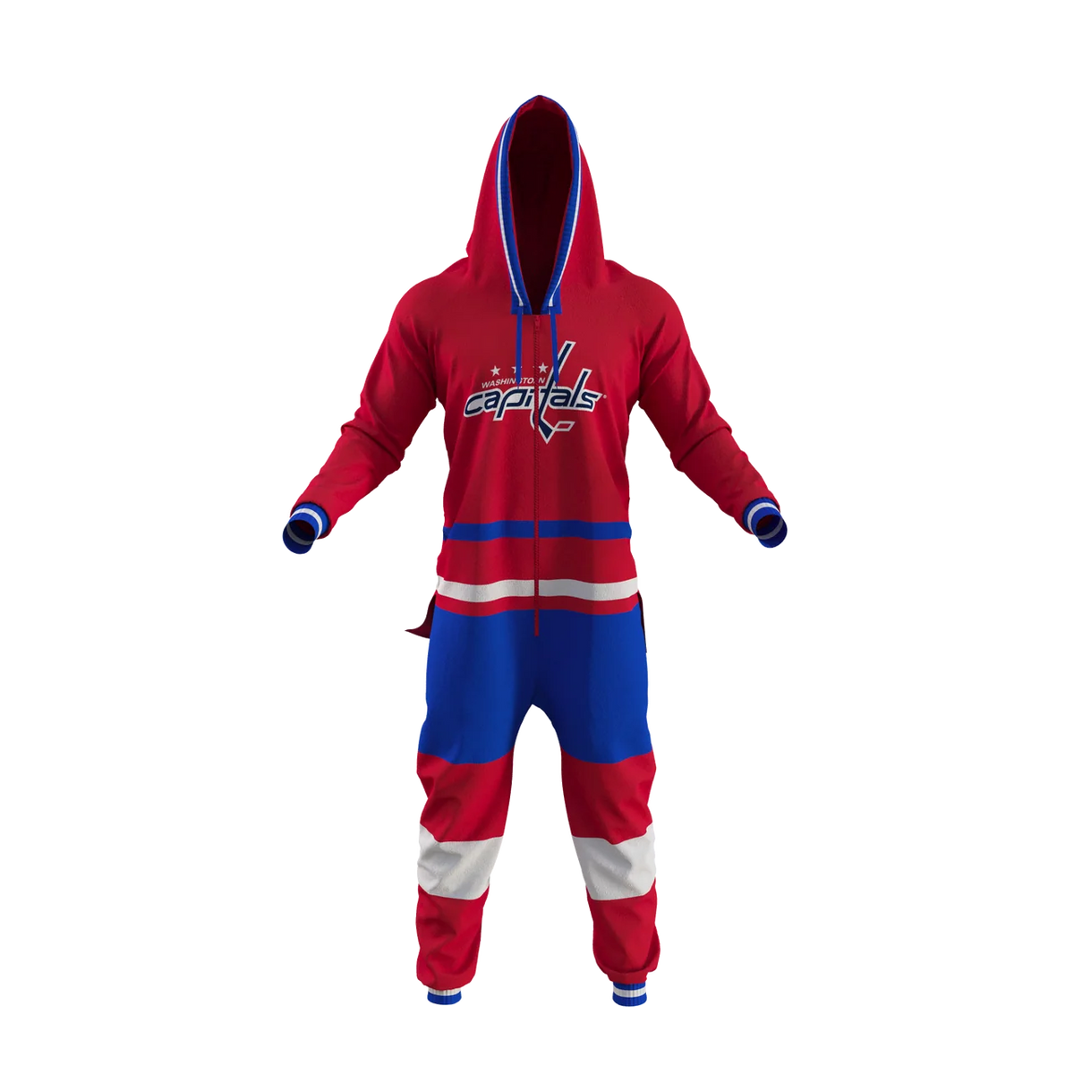 Washington Capitals NHL Hockey Sockey Men Red Team Uniform Onesie product image 1, provided for visual reference and product