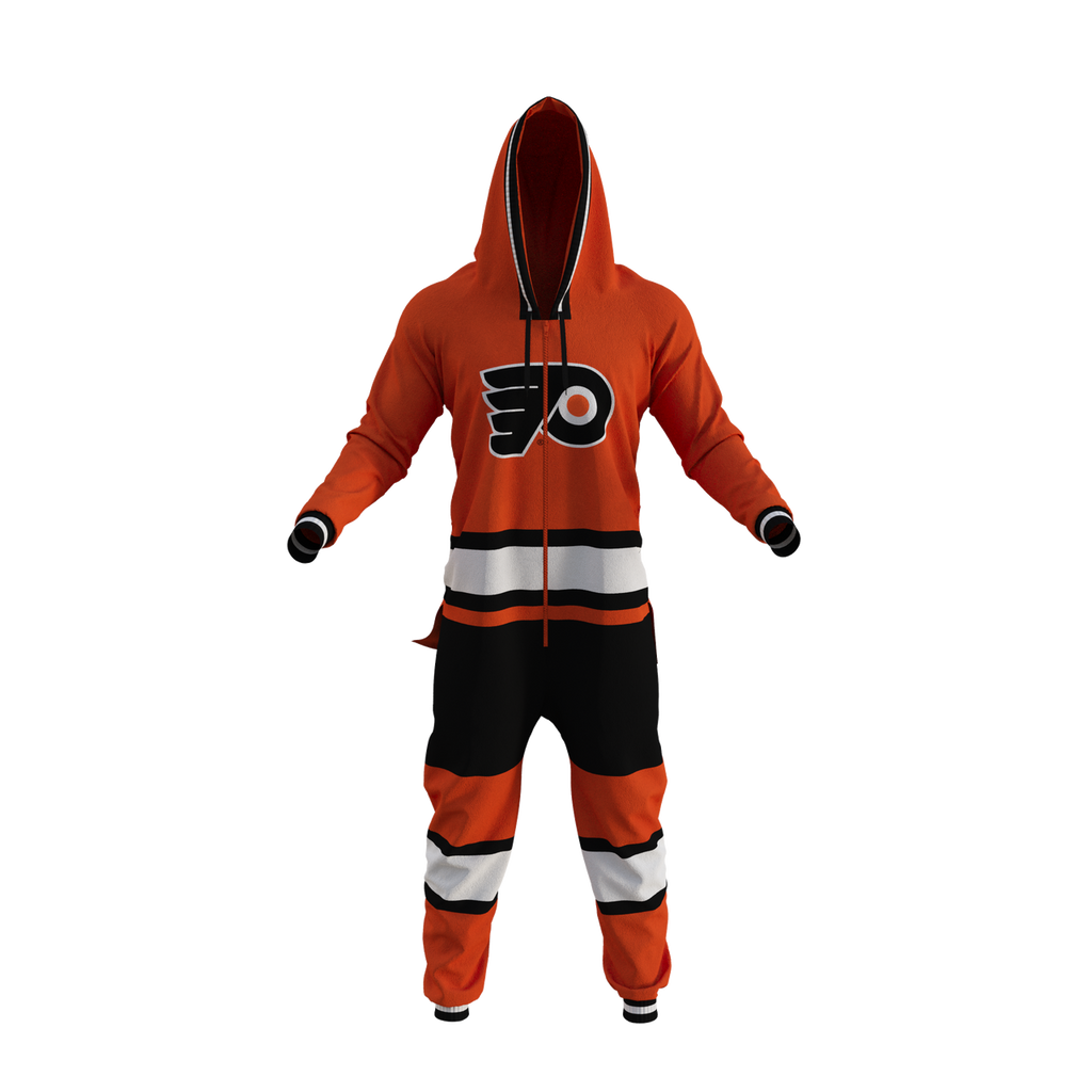Philadelphia Flyers NHL Hockey Sockey Men Orange Team Uniform Onesie product image 1, provided for visual reference and