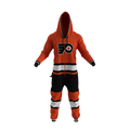 Philadelphia Flyers NHL Hockey Sockey Men Orange Team Uniform Onesie product image 1, provided for visual reference and