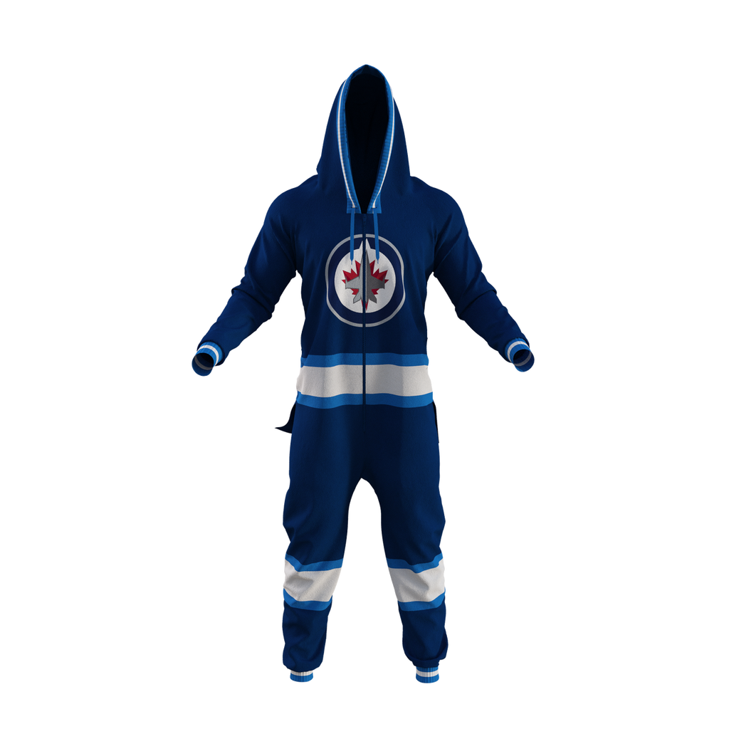 Winnipeg Jets NHL Hockey Sockey Men Navy Team Uniform Onesie product image 1, provided for visual reference and product
