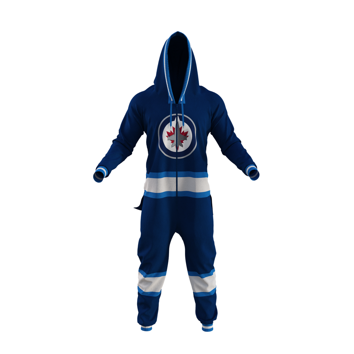 Winnipeg Jets NHL Hockey Sockey Men Navy Team Uniform Onesie product image 1, provided for visual reference and product
