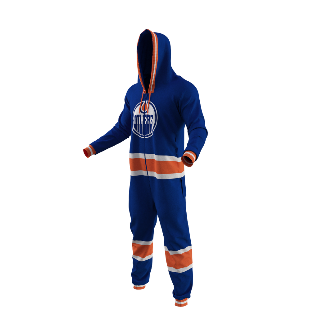 Edmonton Oilers NHL Hockey Sockey Men Blue Team Uniform Onesie product image 2, provided for visual reference and product