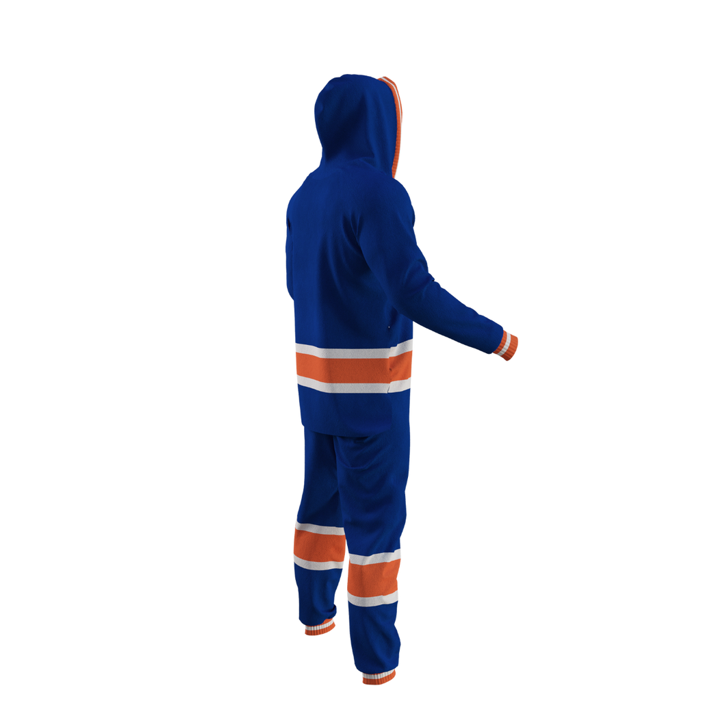 Edmonton Oilers NHL Hockey Sockey Men Blue Team Uniform Onesie product image 3, provided for visual reference and product