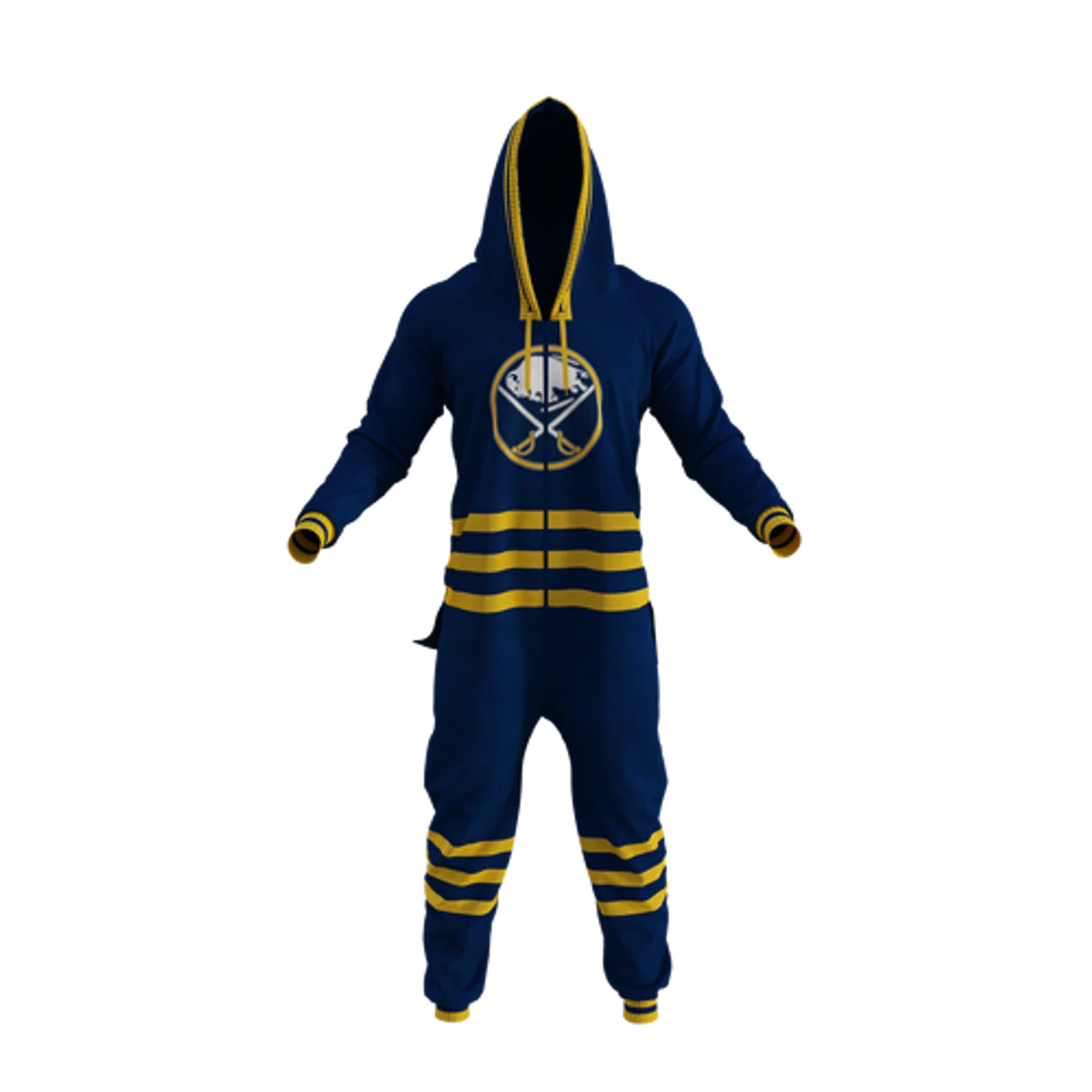 Buffalo Sabres NHL Hockey Sockey Men Navy Team Uniform Onesie product image 1, provided for visual reference and product