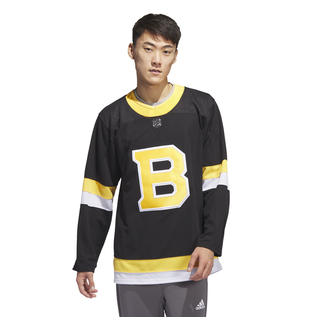 Boston Bruins NHL Adidas Men Black Primegreen Alternate Authentic Pro Jersey product image 3, provided for visual reference