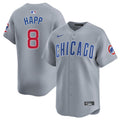 Ian Happ Chicago Cubs Nike Limited Grey Road Jersey product image 1, provided for visual reference and product detail review