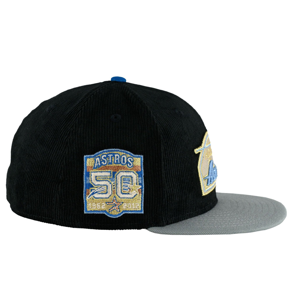 Houston Astros 50th Black Cord New Era 59FIFTY Fitted Hat product image 5, provided for visual reference and product detail