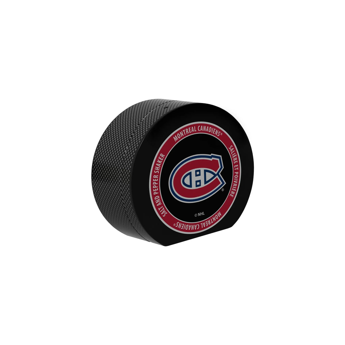 Montreal Canadiens NHL TSV Ceramic Hockey Puck Salt and Pepper Shaker Set product image 1, provided for visual reference and
