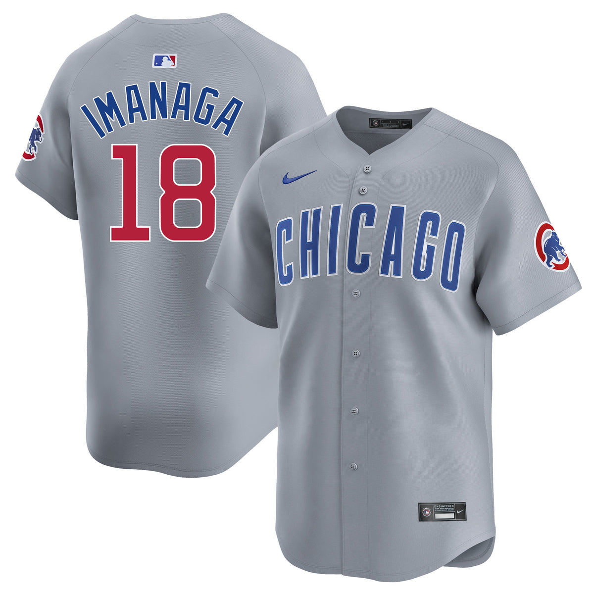 Shota Imanaga Chicago Cubs Nike Limited Grey Road Jersey product image 1, provided for visual reference and product detail