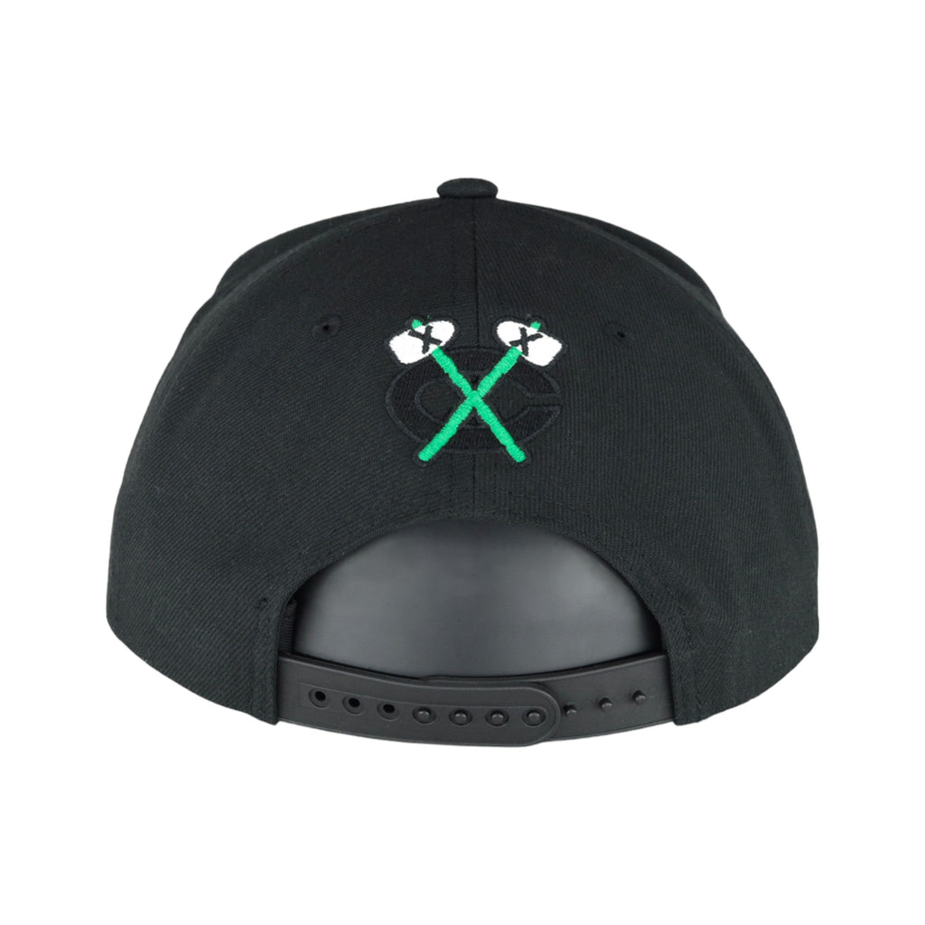 Chicago Blackhawks Blackout Mitchell & Ness Snapback Hat product image 6, provided for visual reference and product detail