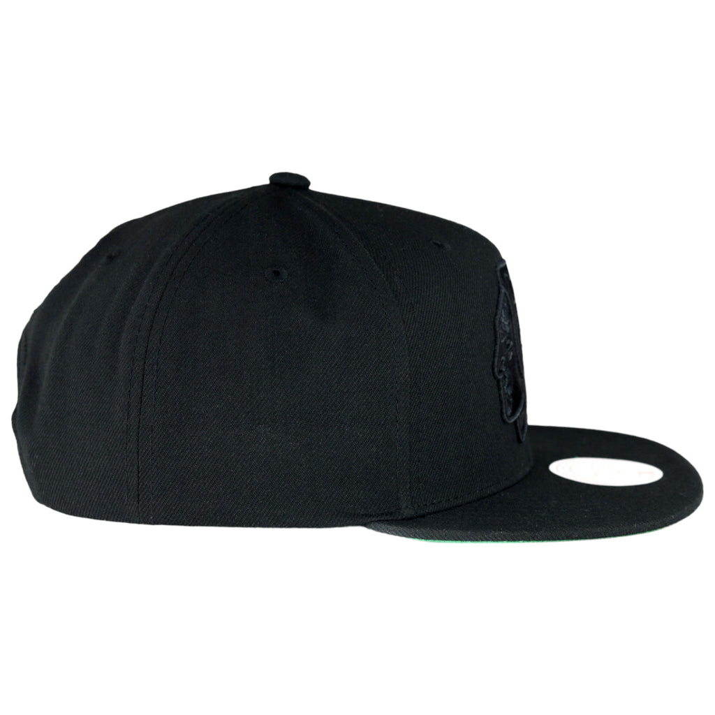 Chicago Blackhawks Blackout Mitchell & Ness Snapback Hat product image 4, provided for visual reference and product detail