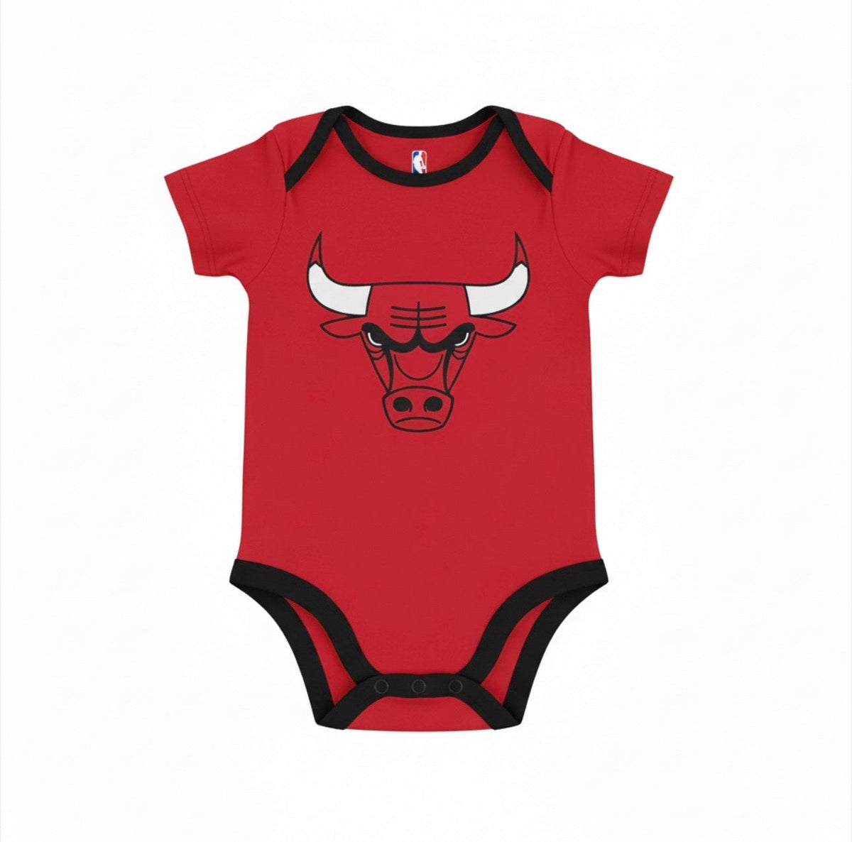 Chicago Bulls Red Primary Logo Onesie product image 1, provided for visual reference and product detail review
