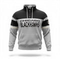 Chicago Blackhawks Black/Grey 1/4 Zip Bay Ridge Amp Fleece product image 1, provided for visual reference and product detail