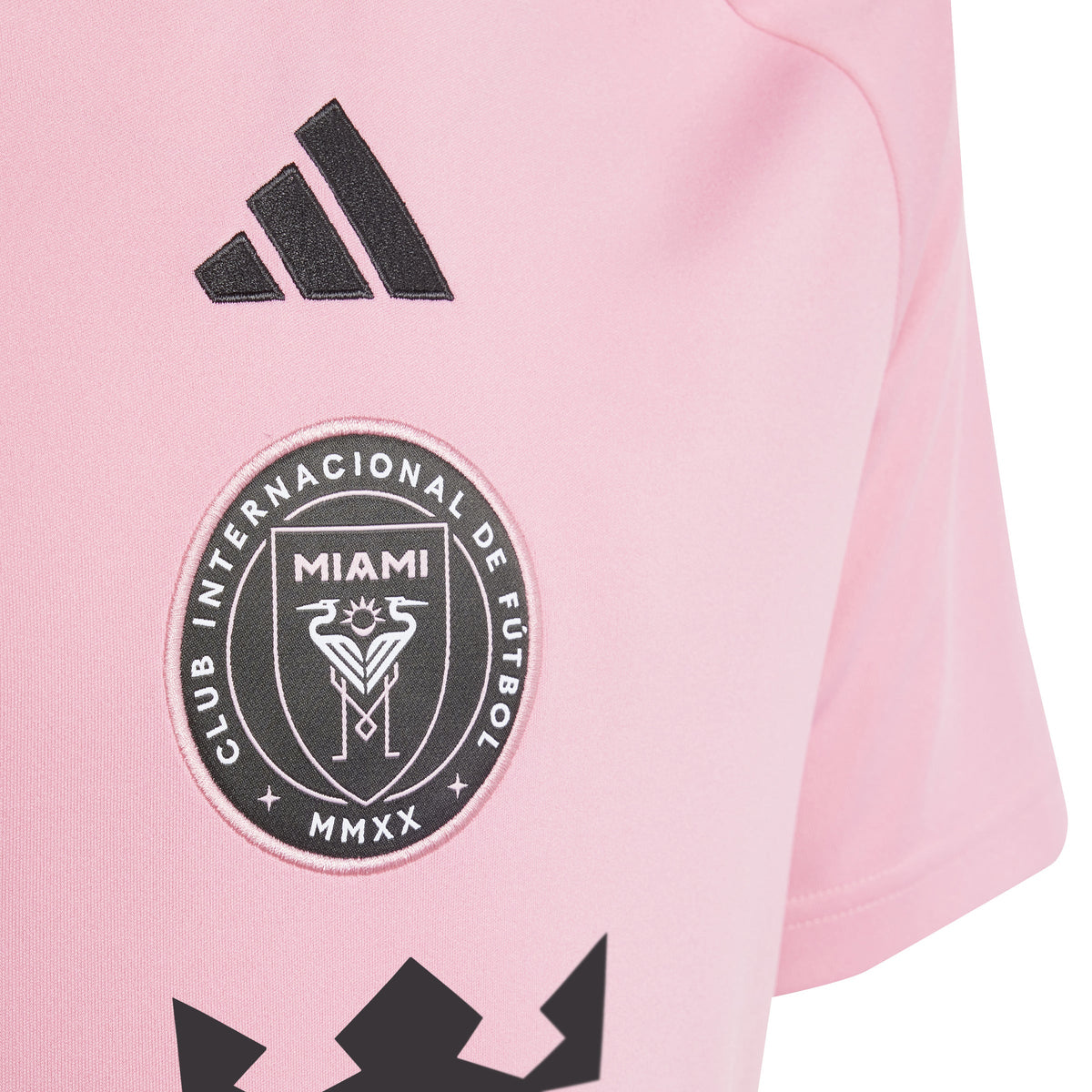 Inter Miami FC 2024 MLS Adidas Youth Pink Home Replica Jersey product image 4, provided for visual reference and product