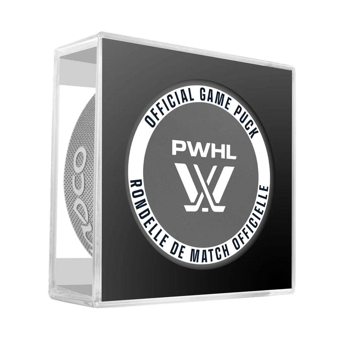 Vancouver Goldeneyes PWHL Inglasco 2025-2026 Officially Licensed Game Hockey Puck product image 2, provided for visual