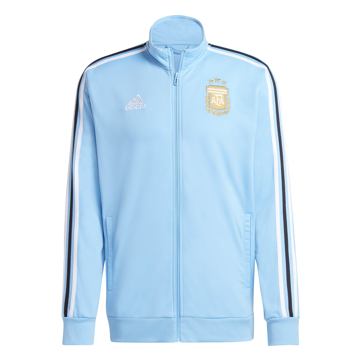 Argentina National Team FIFA Adidas Men Light Blue DNA Track Top Jacket product image 1, provided for visual reference and