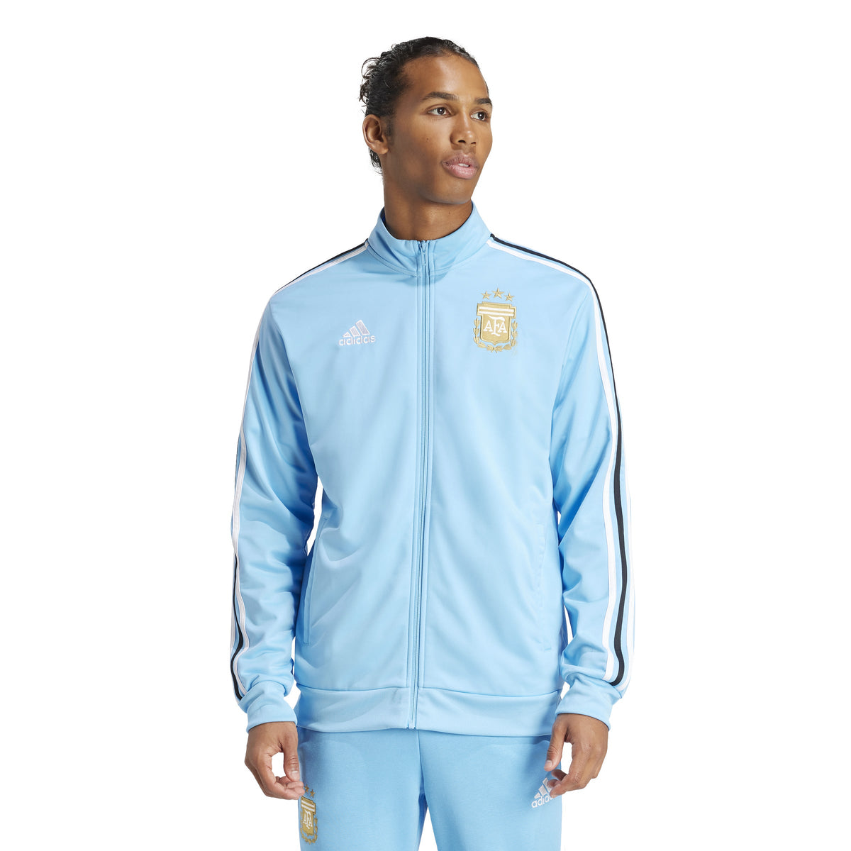 Argentina National Team FIFA Adidas Men Light Blue DNA Track Top Jacket product image 2, provided for visual reference and