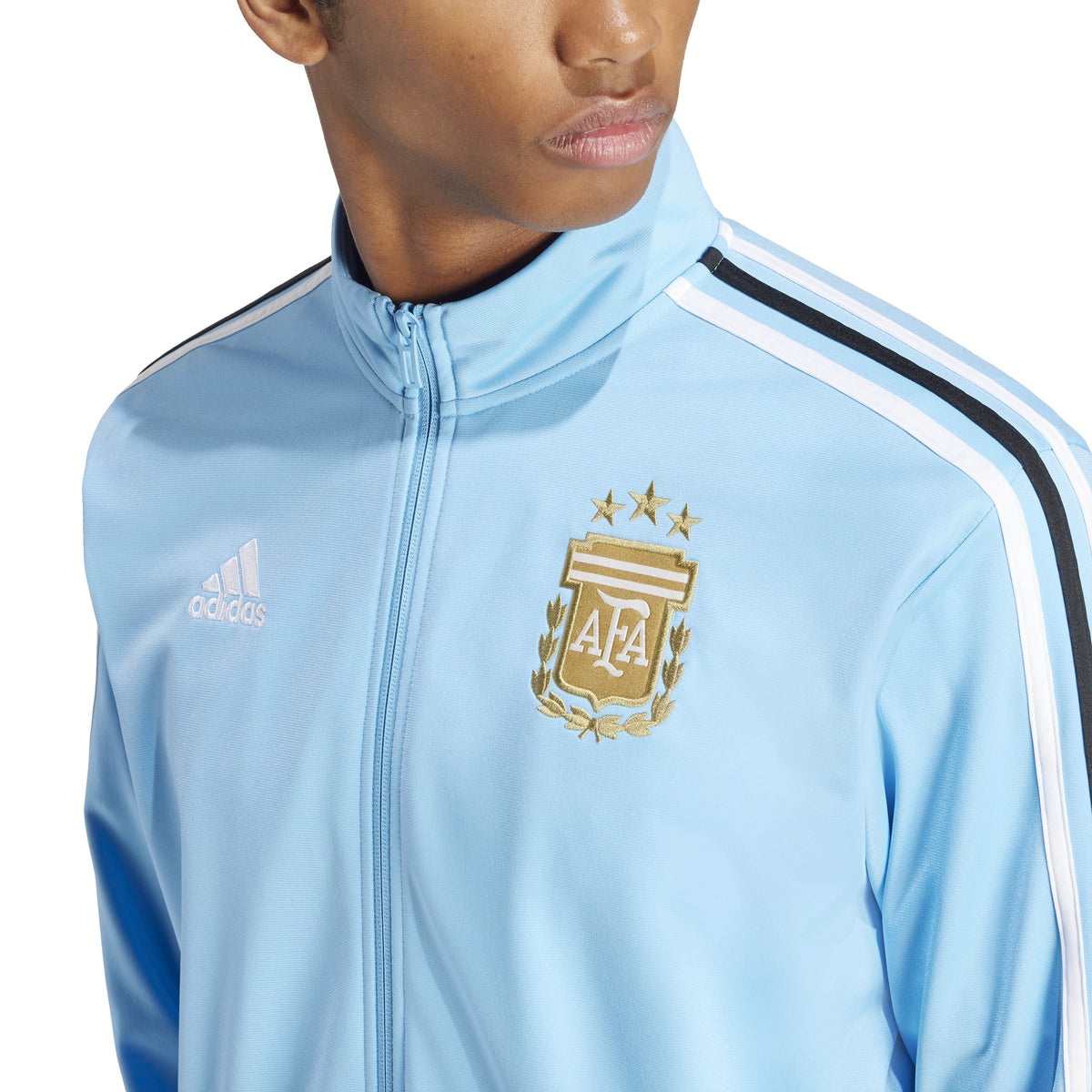 Argentina National Team FIFA Adidas Men Light Blue DNA Track Top Jacket product image 4, provided for visual reference and