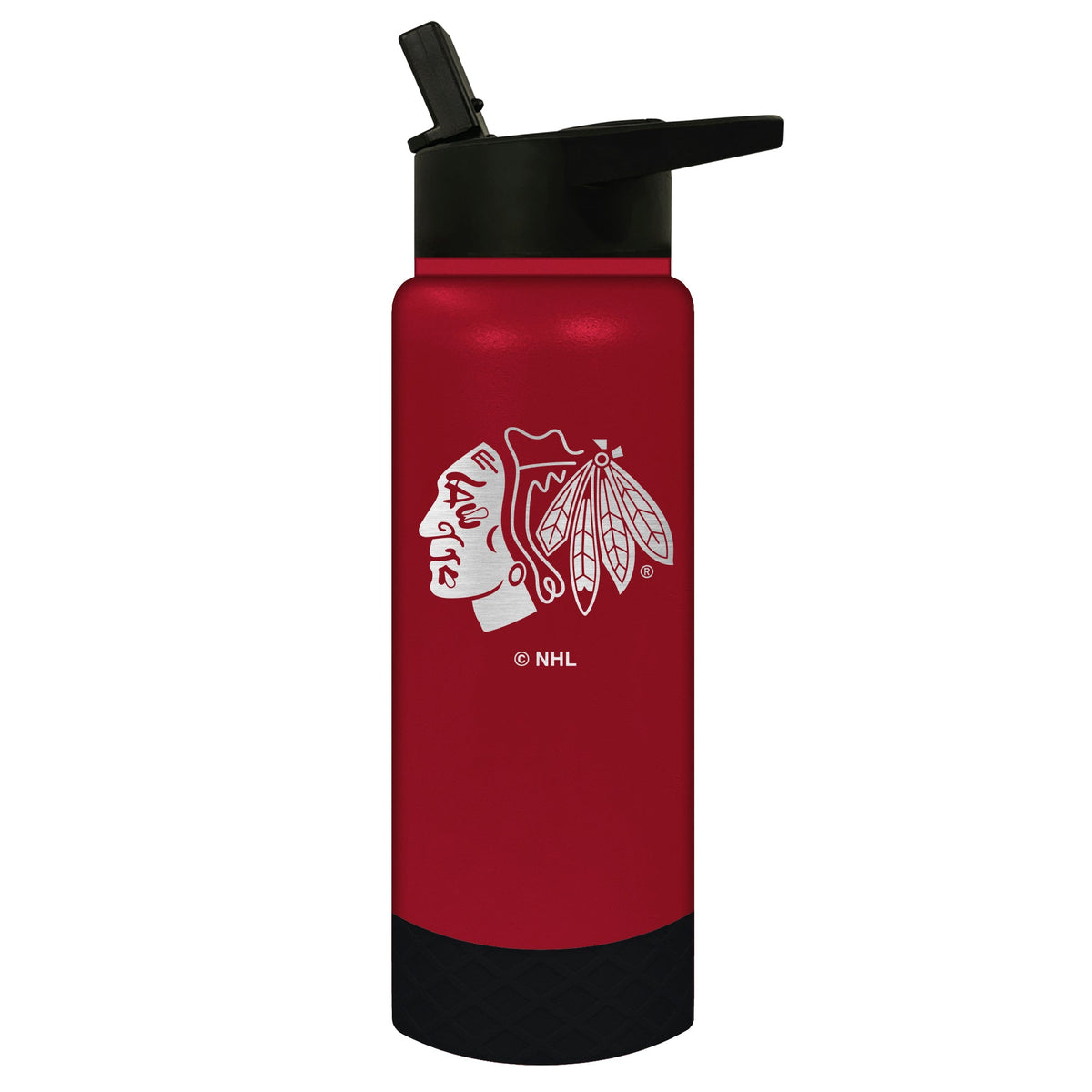 Chicago Blackhawks 24oz. Thirst Stainless Steel Water Bottle product image 1, provided for visual reference and product