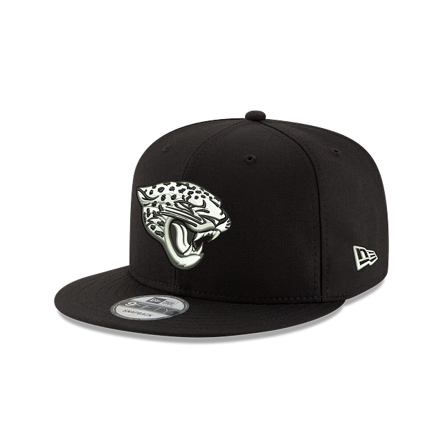 Jacksonville Jaguars NFL New Era Men Black White 9Fifty Basic Snapback product image 1, provided for visual reference and