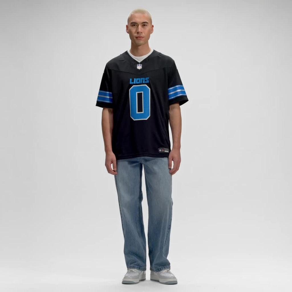 Jahmyr Gibbs Detroit Lions NFL Nike Men Black Vapor F.U.S.E. Limited Player Sewn 2nd Alternate Jersey product image 4,