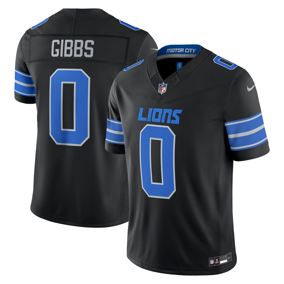 Jahmyr Gibbs Detroit Lions NFL Nike Men Black Vapor F.U.S.E. Limited Player Sewn 2nd Alternate Jersey product image 3,