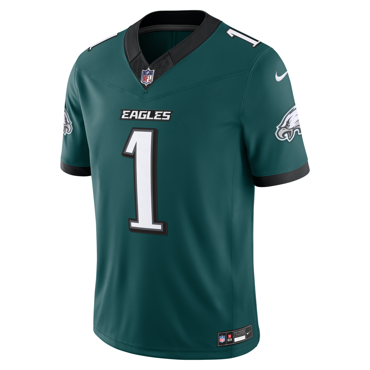 Jalen Hurts Philadelphia Eagles NFL Nike Men Deep Teal Vapor F.U.S.E. Limited Player Sewn Jersey product image 2, provided