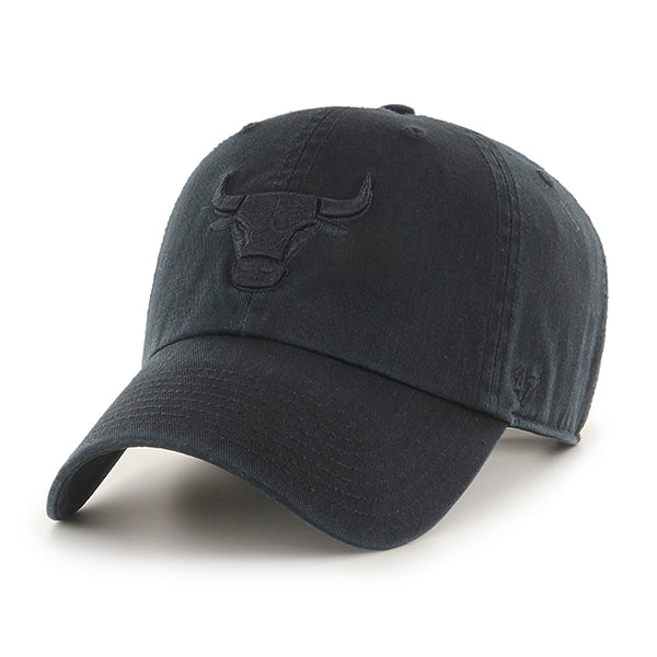 Chicago Bulls Black On Black '47 Adjustable Clean Up Hat product image 1, provided for visual reference and product detail