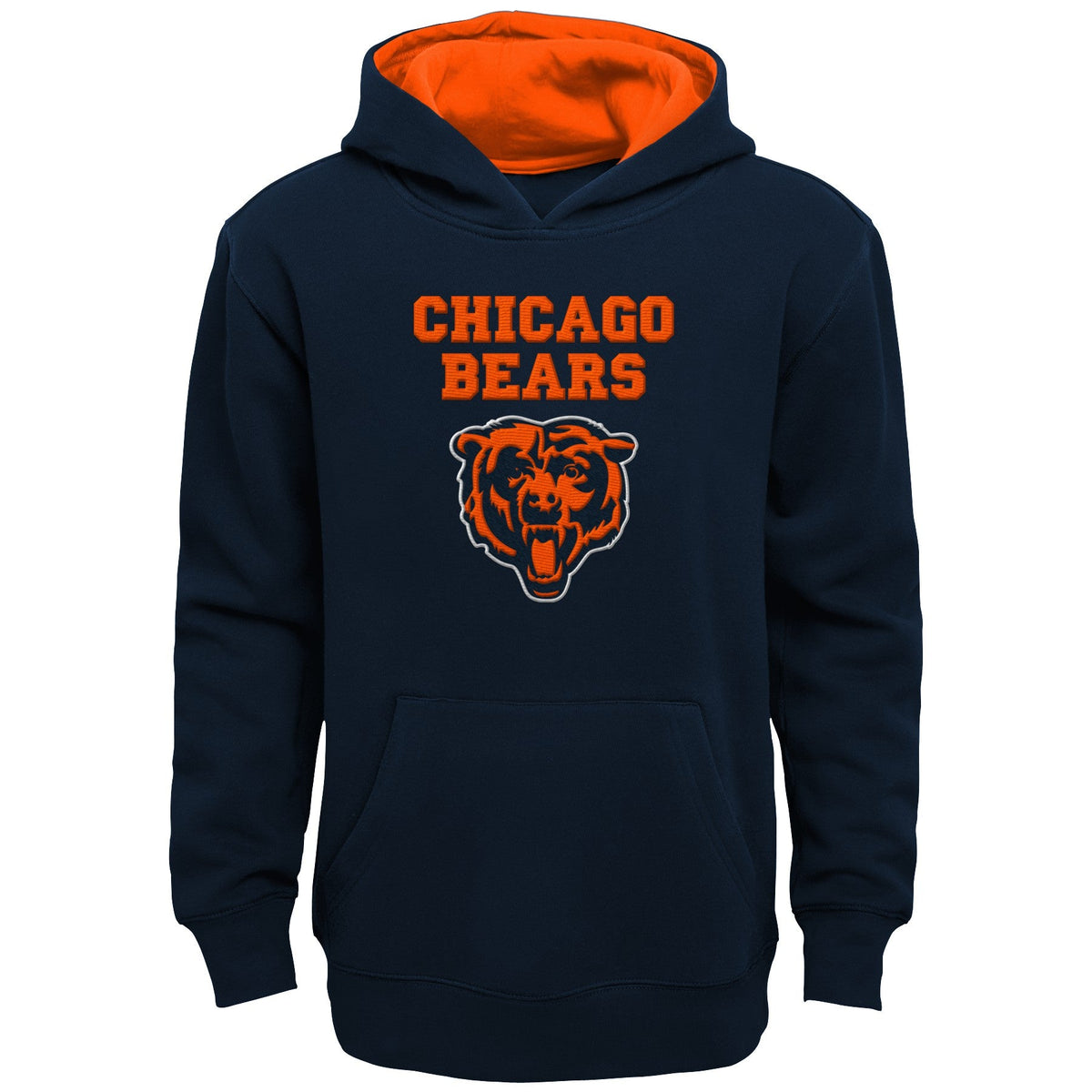 Chicago Bears Navy Sport Fleece Youth Hoodie product image 1, provided for visual reference and product detail review