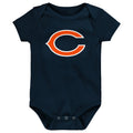 Chicago Bears Logo Navy Baby Onesie product image 1, provided for visual reference and product detail review