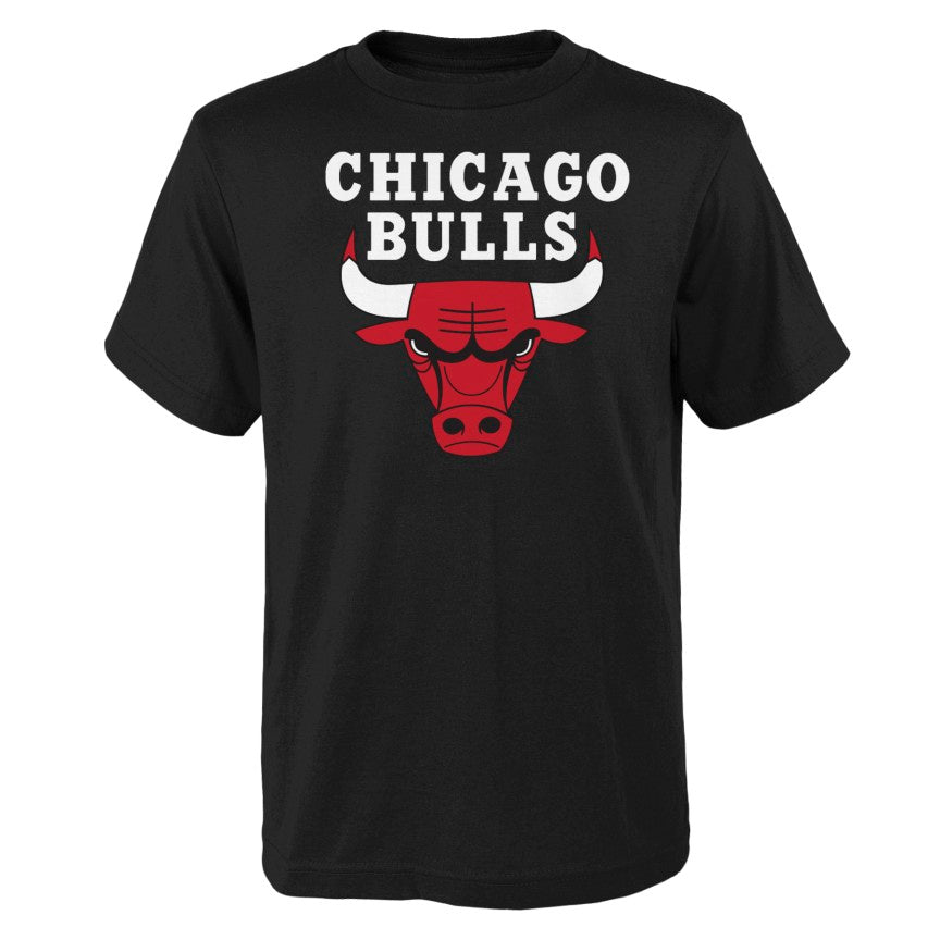 Youth Chicago Bulls Black T-Shirt product image 1, provided for visual reference and product detail review