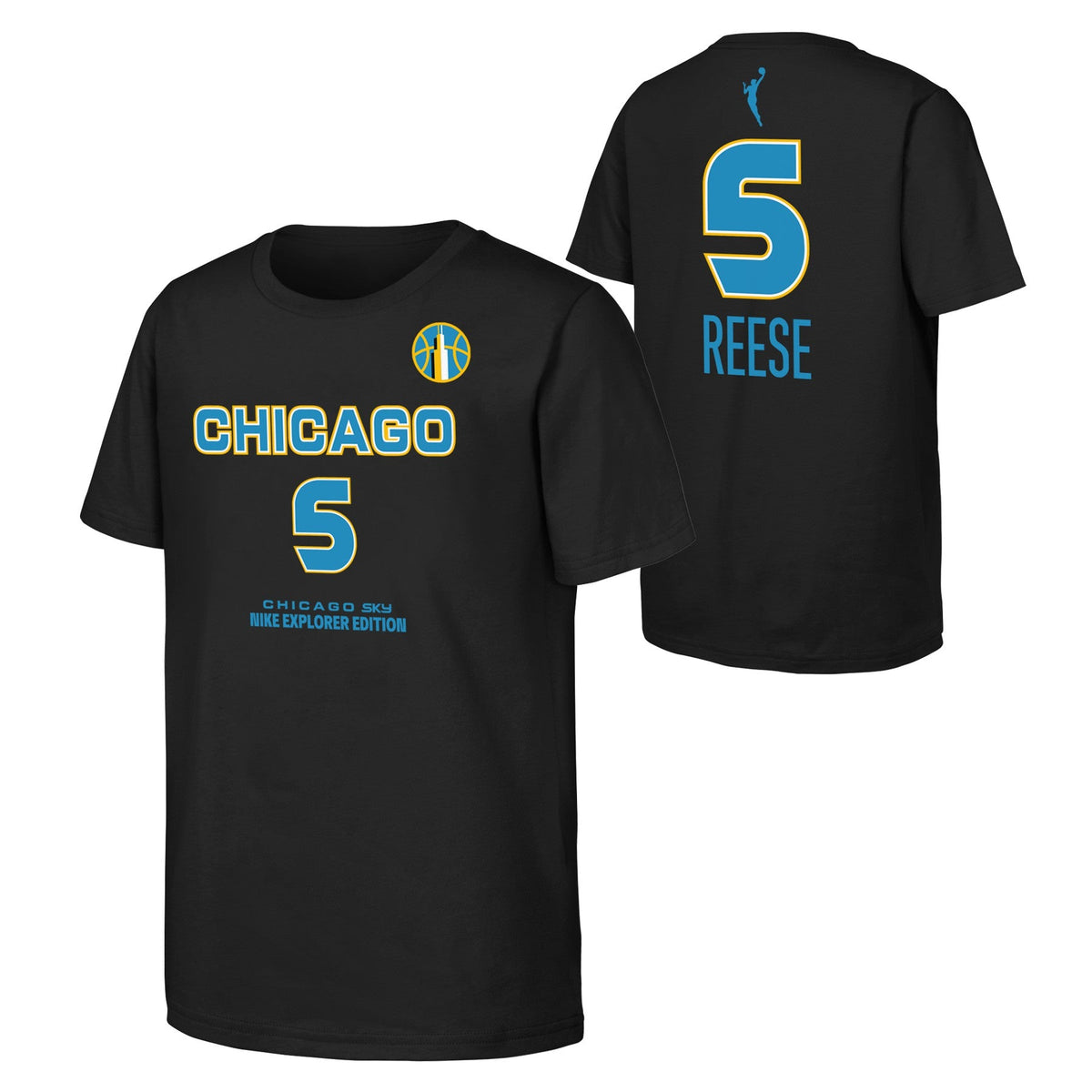 Angel Reese #5 Chicago Sky Youth T-Shirt product image 1, provided for visual reference and product detail review
