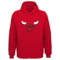 Chicago Bulls Youth Red Primary Logo Hoodie product image 1, provided for visual reference and product detail review