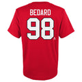 Connor Bedard Chicago Blackhawks Youth Red T-Shirt product image 1, provided for visual reference and product detail review