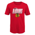 Chicago Blackhawks Youth Red T-Shirt product image 1, provided for visual reference and product detail review