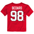 Connor Bedard Chicago Blackhawks Red Player T-Shirt 2T - 4T product image 1, provided for visual reference and product