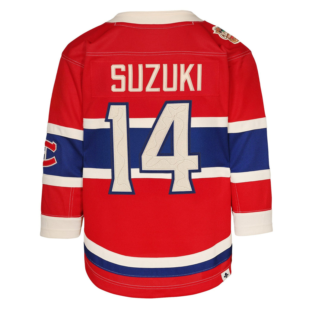 Nick Suzuki Montreal Canadiens NHL Outerstuff Kids Red 2026 Heritage Classic Premier Jersey product image 1, provided for