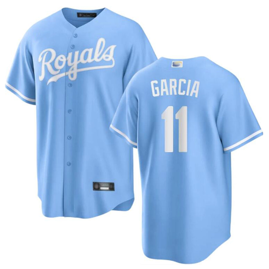 KC.Royals #11 Maikel Garcia Player Light Blue Home Replica product image 1