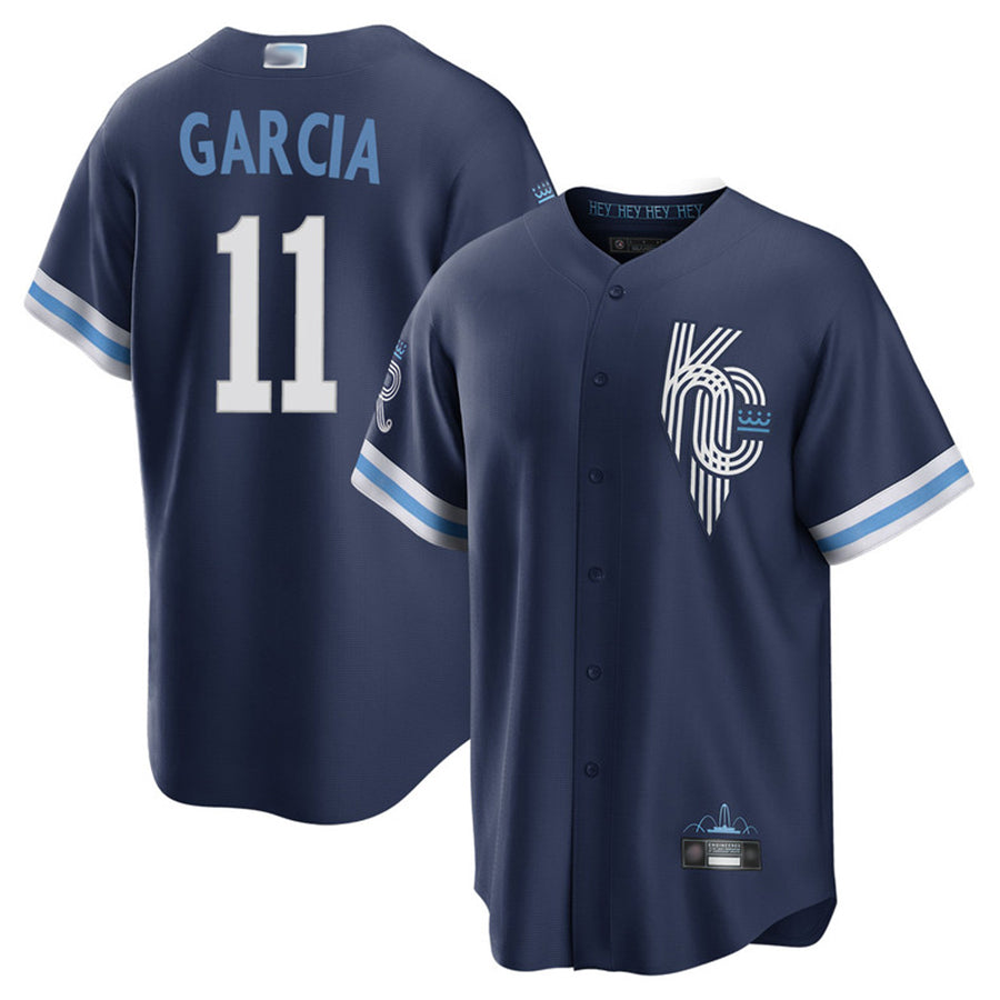 KC.Royals #11 Maikel Garcia Player Navy City Connect product image 1