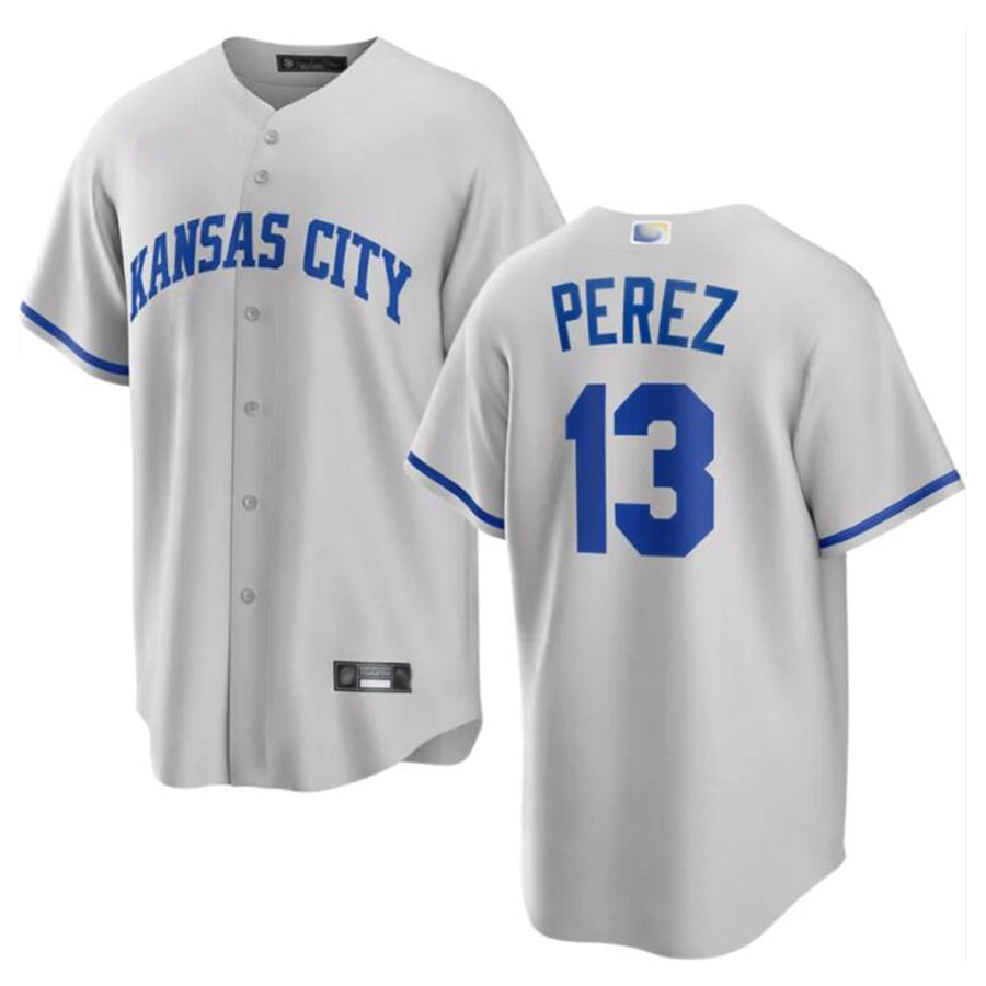 KC.Royals #13 Salvador Perez Player Gray Home Replica product image 1