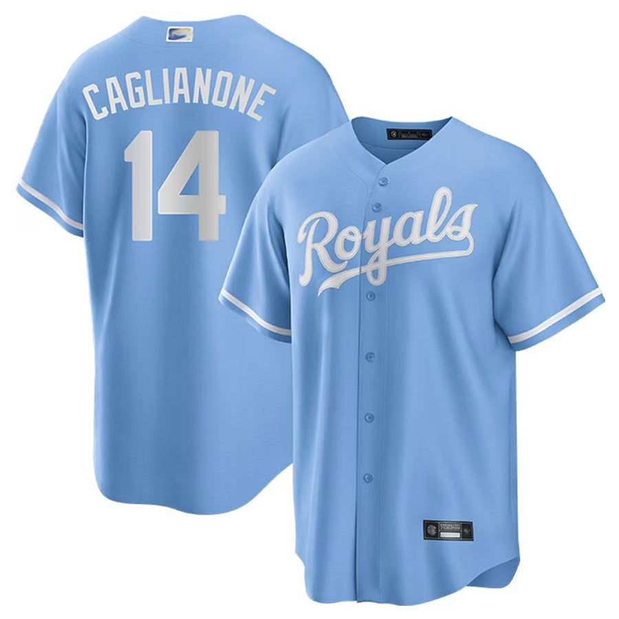 KC.Royals #14 Jac Caglianone Player Light Blue Home Replica product image 1