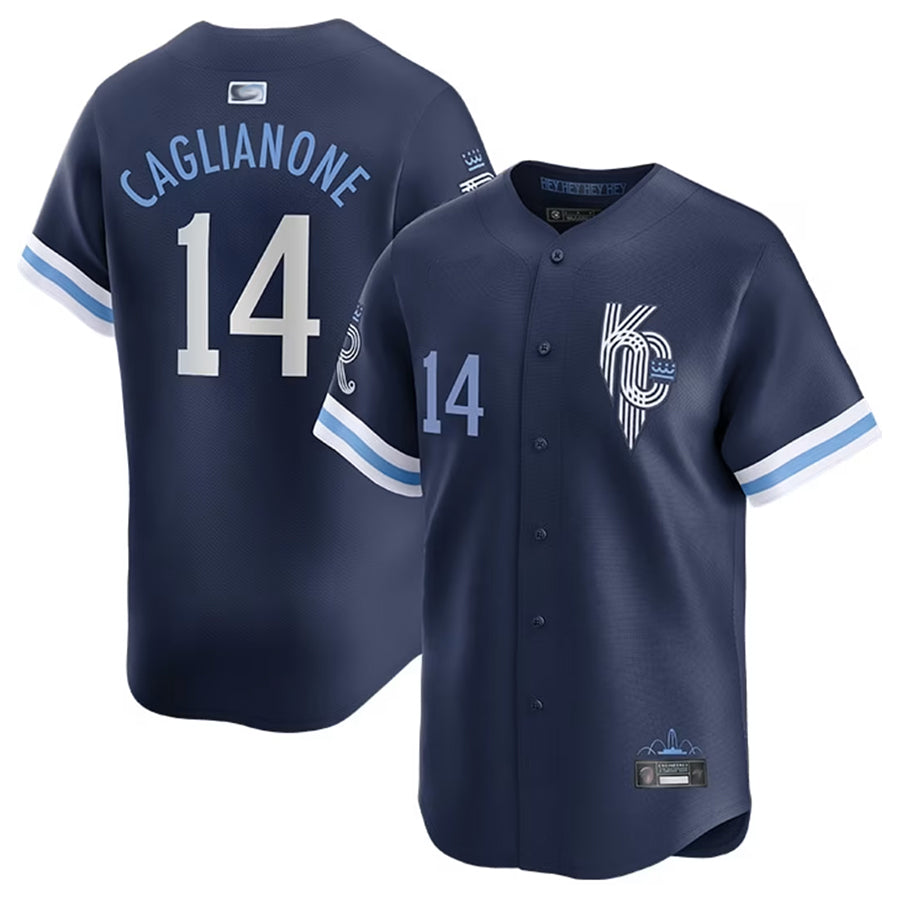 KC.Royals #14 Jac Caglianone Player Navy Blue City Connect product image 1