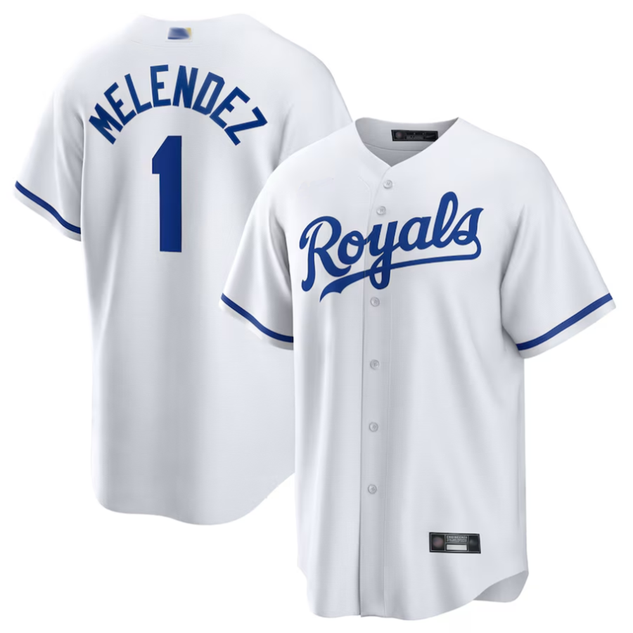 KC.Royals #1 MJ Melendez Player White Home Replica Baseball product image 1