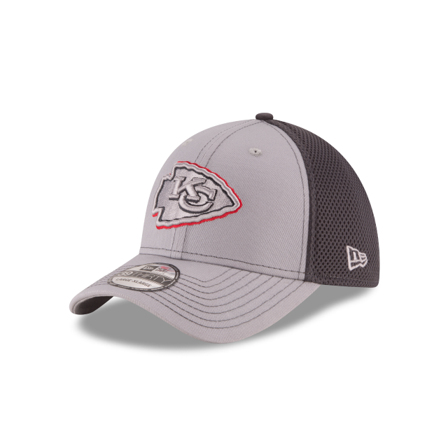 Kansas City Chiefs NFL New Era Men Grey 39Thirty Grayed Out Neo 2 Stretch Fit Hat product image 1, provided for visual